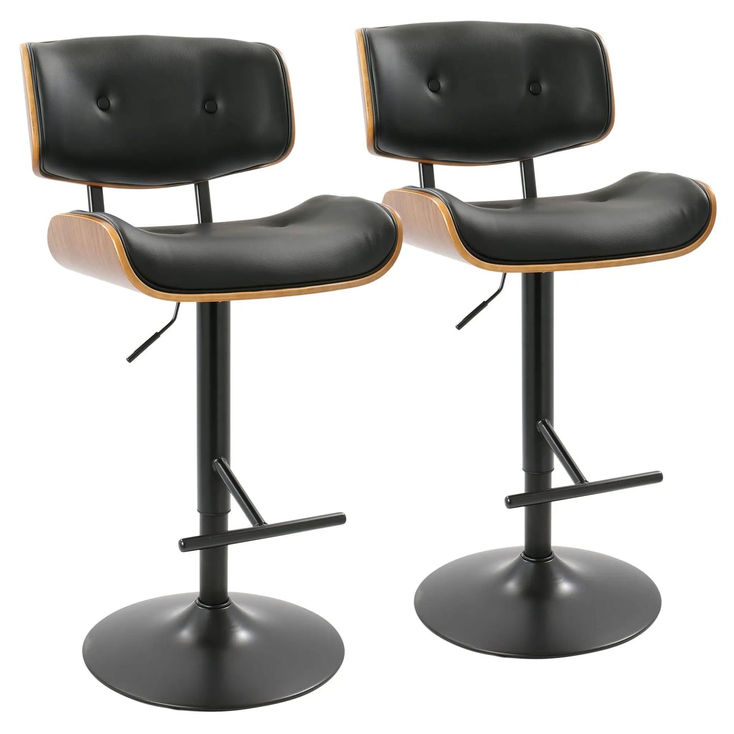 Lombardi Mid Century Modern Adjustable Bar Stool