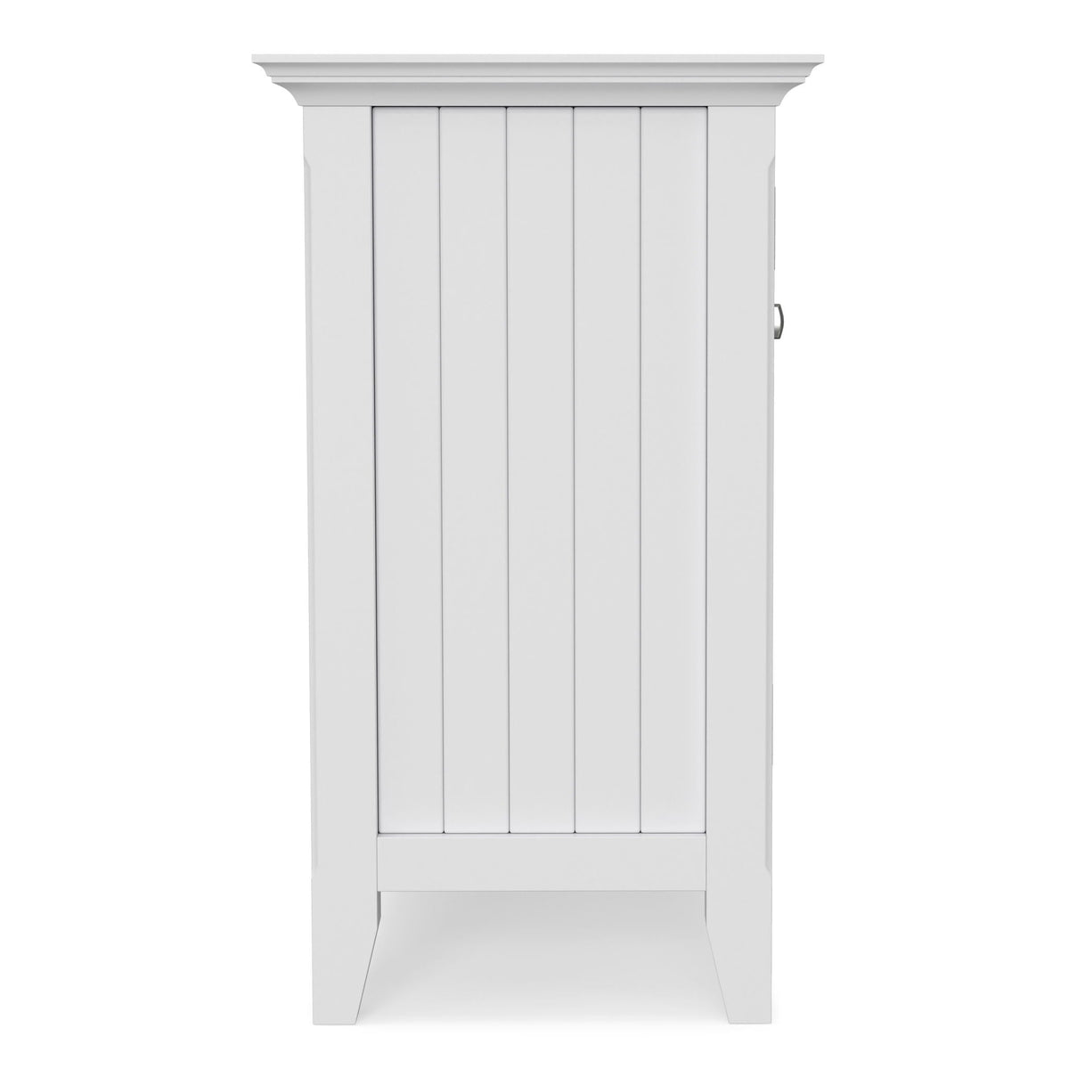 White sideboard buffet with vertical slatted doors and crown molding, 54 in wide on Tampa Home & Garden Store