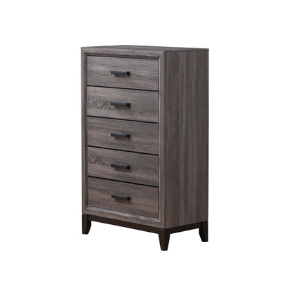 Mirage Chest Accent Chest with Five Drawers in dark gray wood finish by HouseOfZazla on Tampa Home & Garden Store