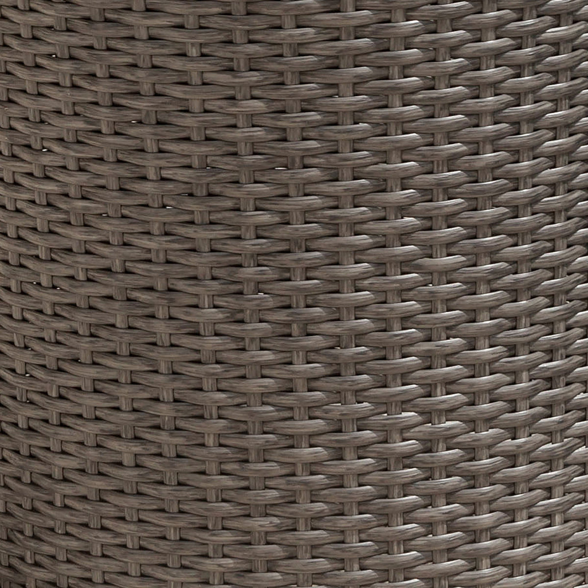 Keaton Barrel Side Table gray durable rattan weave close-up texture on Tampa Home & Garden Store