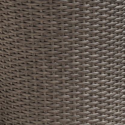 Keaton Barrel Side Table gray durable rattan weave close-up texture on Tampa Home & Garden Store