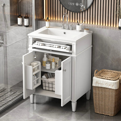 Bathroom Vanity With 2 Doors and Tip Out Drawer