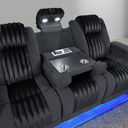 Duran Power Reclining Sofa and Drop Down Table