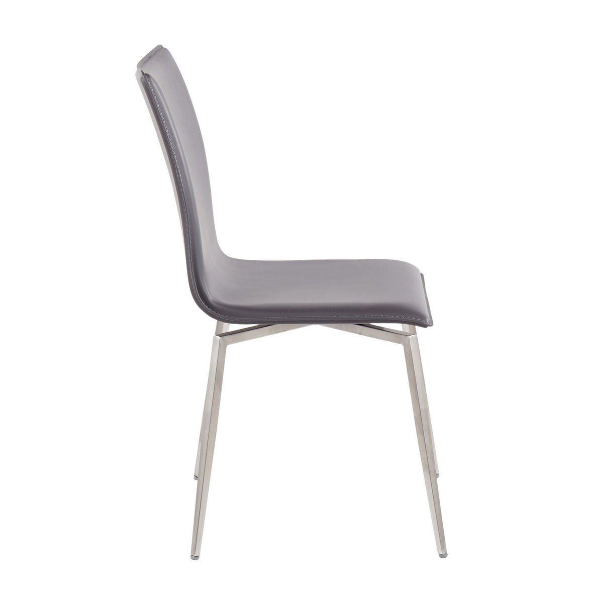 Contemporary upholstered gray chair with swiveling metal base by HouseOfZazla on Tampa Home & Garden Store