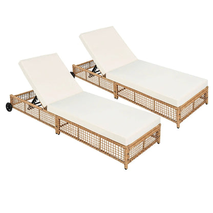 Lounge Chair With 5 Position Backrest Wheels