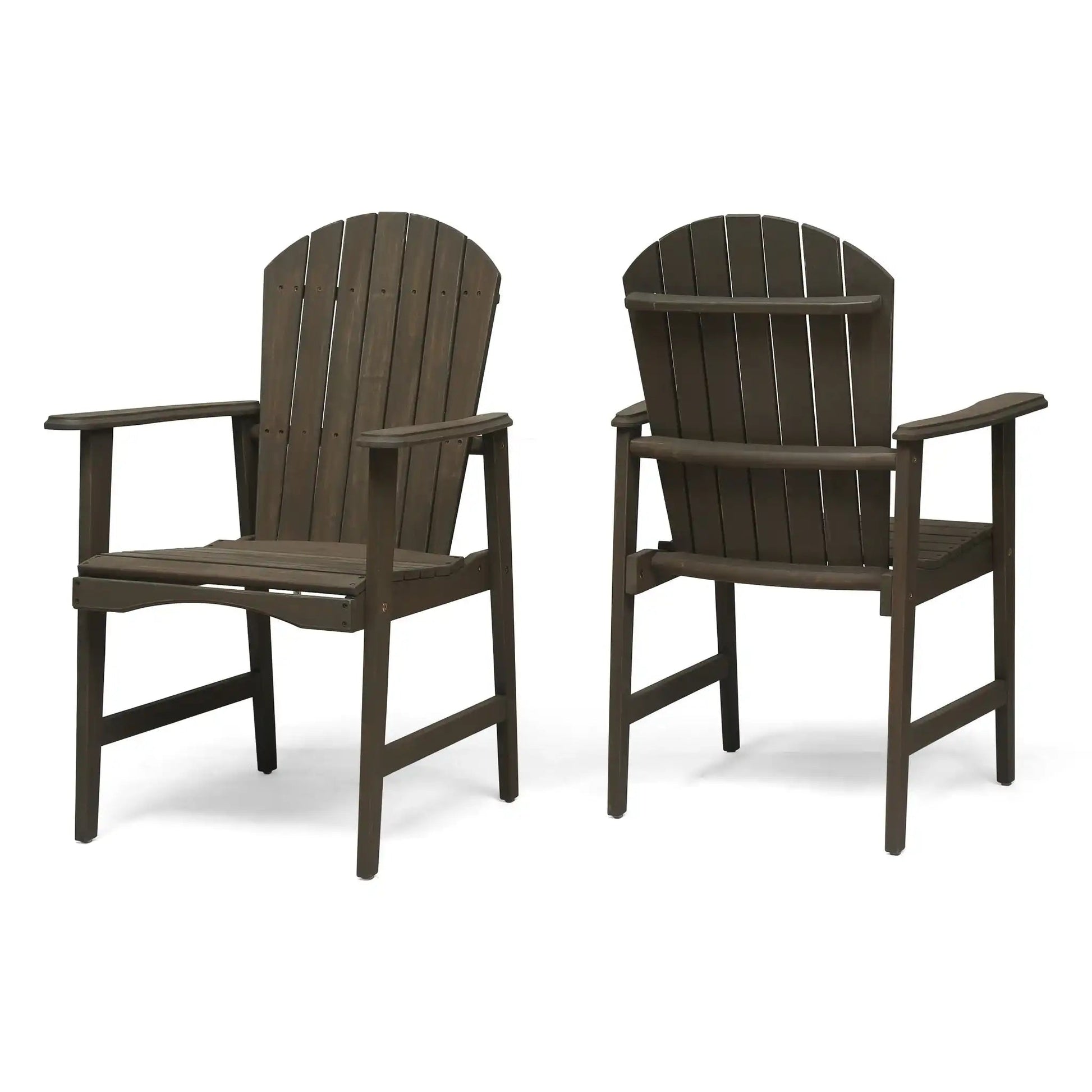 Outdoor Weather Resistant Acacia Wood Adirondack Dining Chairs set of 2 HouseOfZazla on Tampa Home & Garden Store