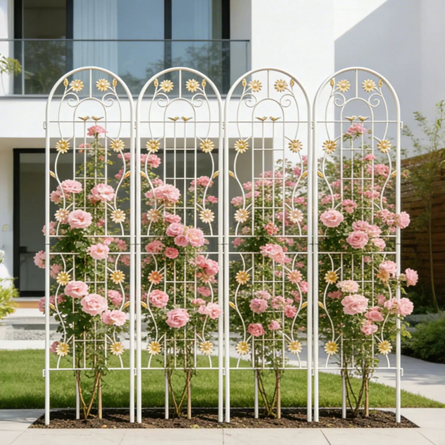 Metal Garden Trellis for Climbing Plants Outdoor