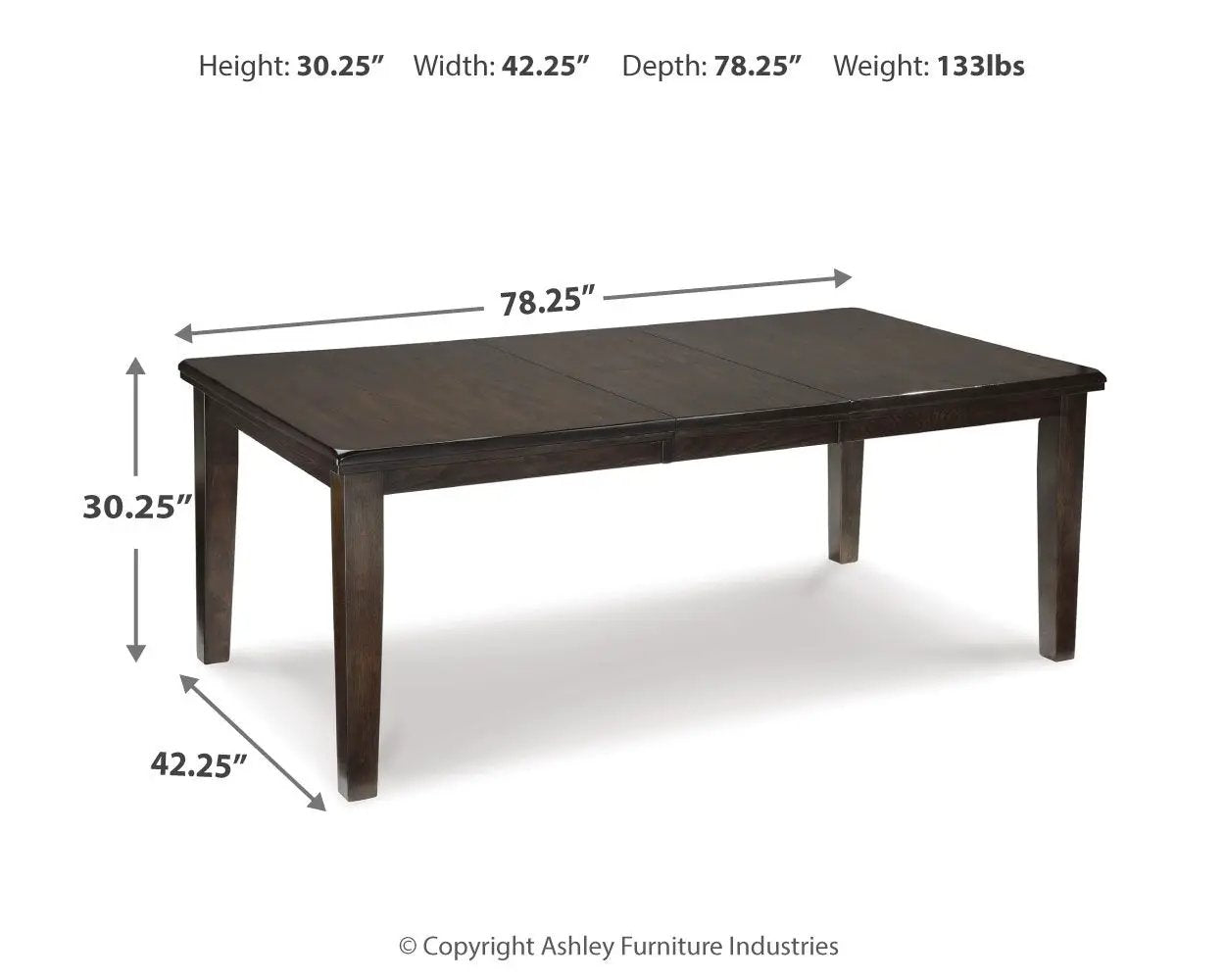 Haddigan Dining Room Extension Table With Leaf
