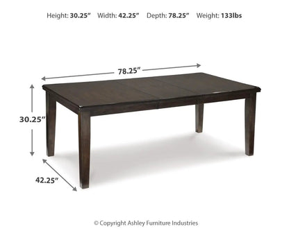 Haddigan Dining Room Extension Table With Leaf