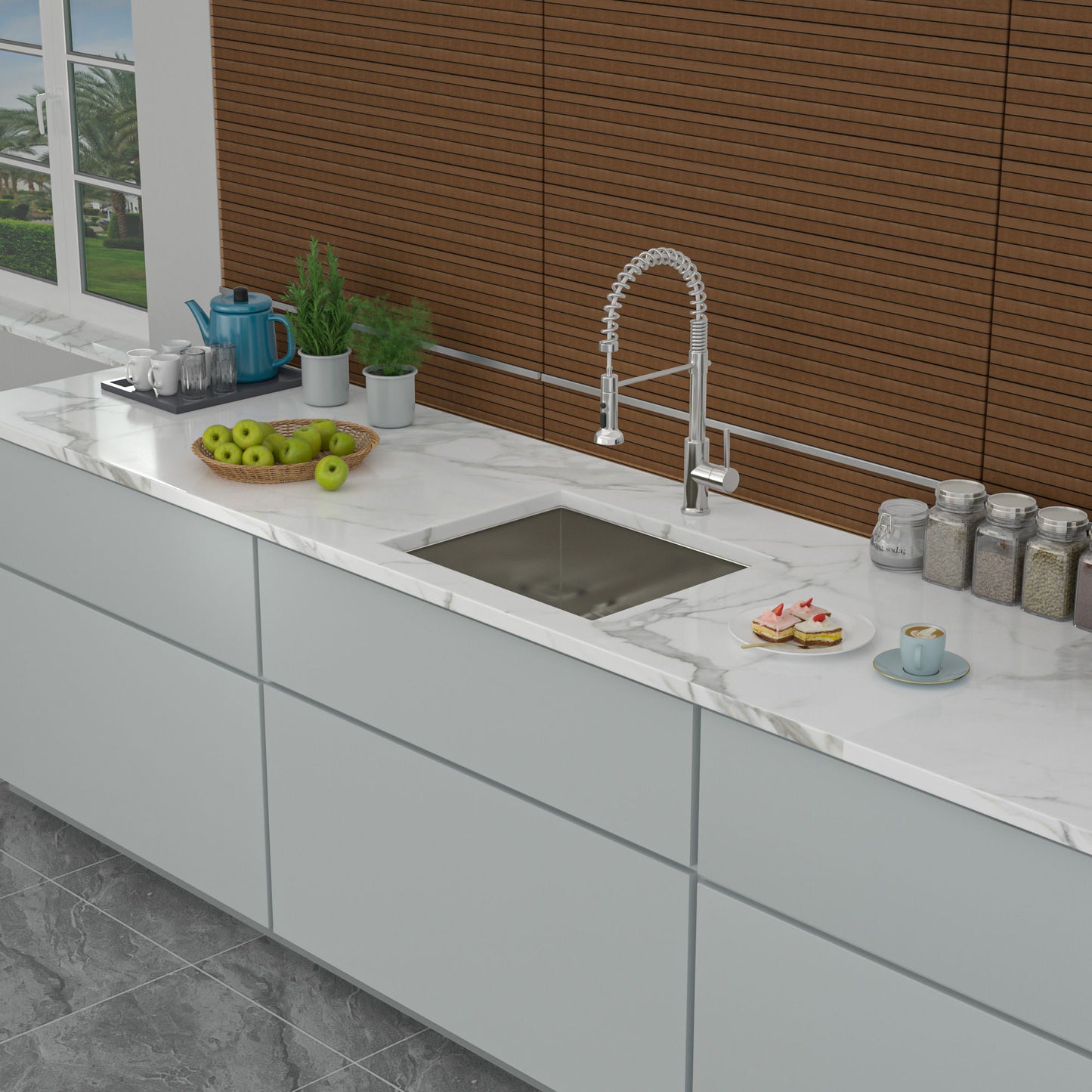 Modern Deep Single Bowl and Stainless Steel Sink