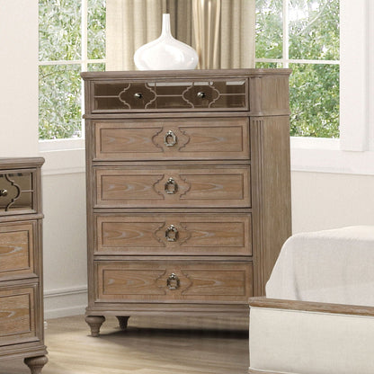 Rustic Oak Bedroom Chest with Dovetail Drawers