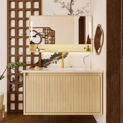 Wall Mounted Floating Bathroom Vanity With Sink
