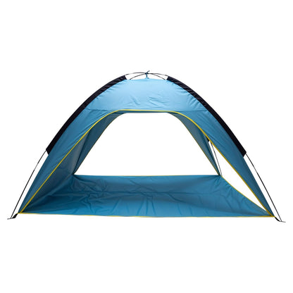 GemGear blue beach tent waterproof canopy for 4-6 people with 3 doors yellow trim on Tampa Home & Garden Store