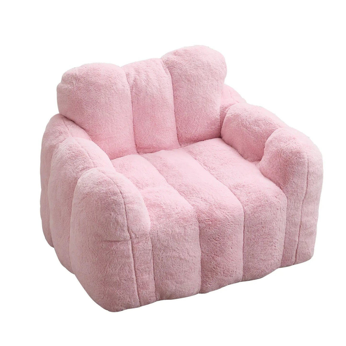 Lotus Style Compression Sofa Bean Bag pink plush fabric by Unique Piece Furniture on Tampa Home & Garden Store