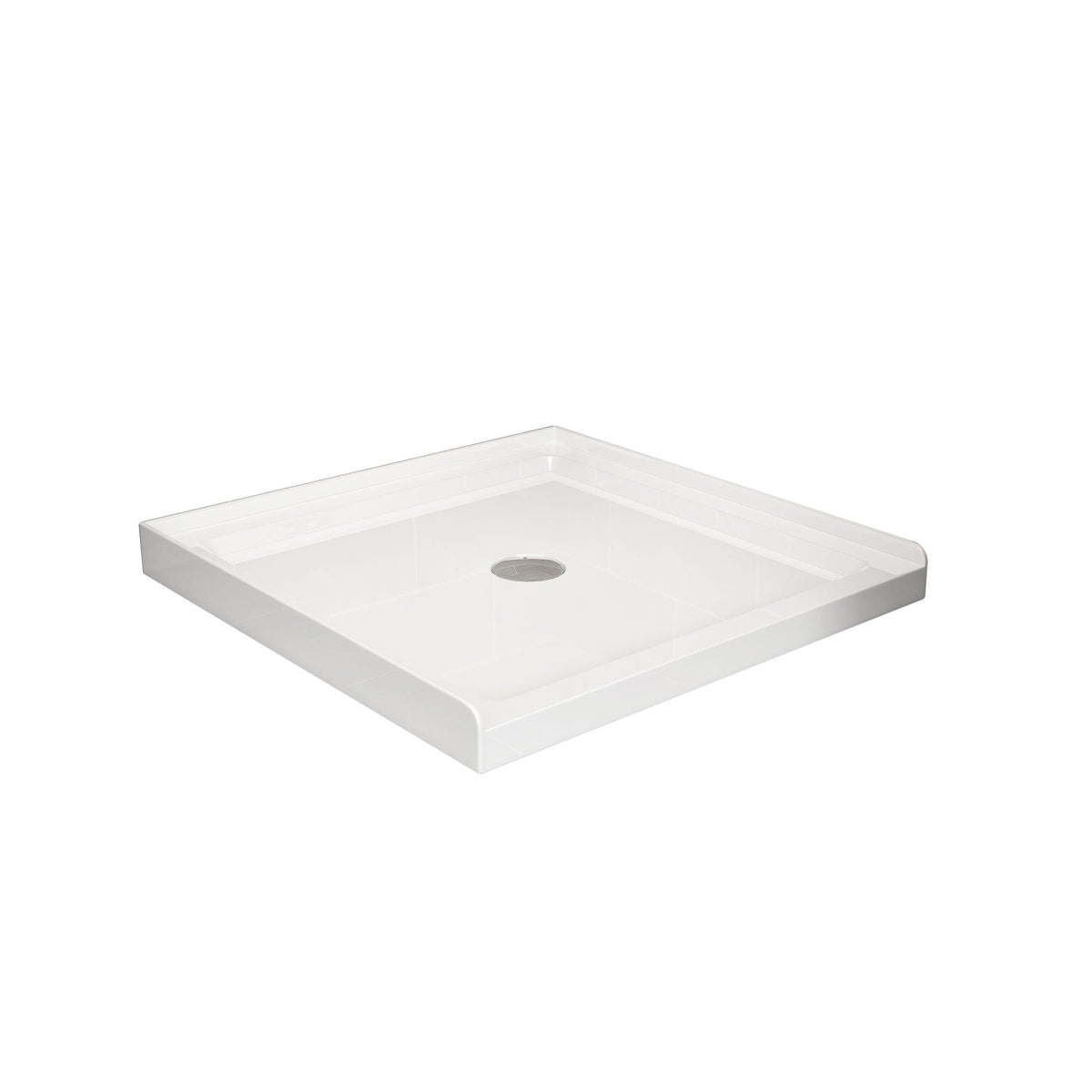 Centered drain white shower pan with 3-side tile flanges by HouseOfZazla on Tampa Home & Garden Store