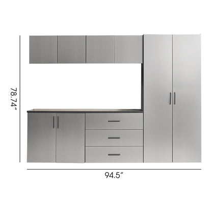 Metallic gray garage cabinet set with soft closing drawers by HouseOfZazla on Tampa Home & Garden Store