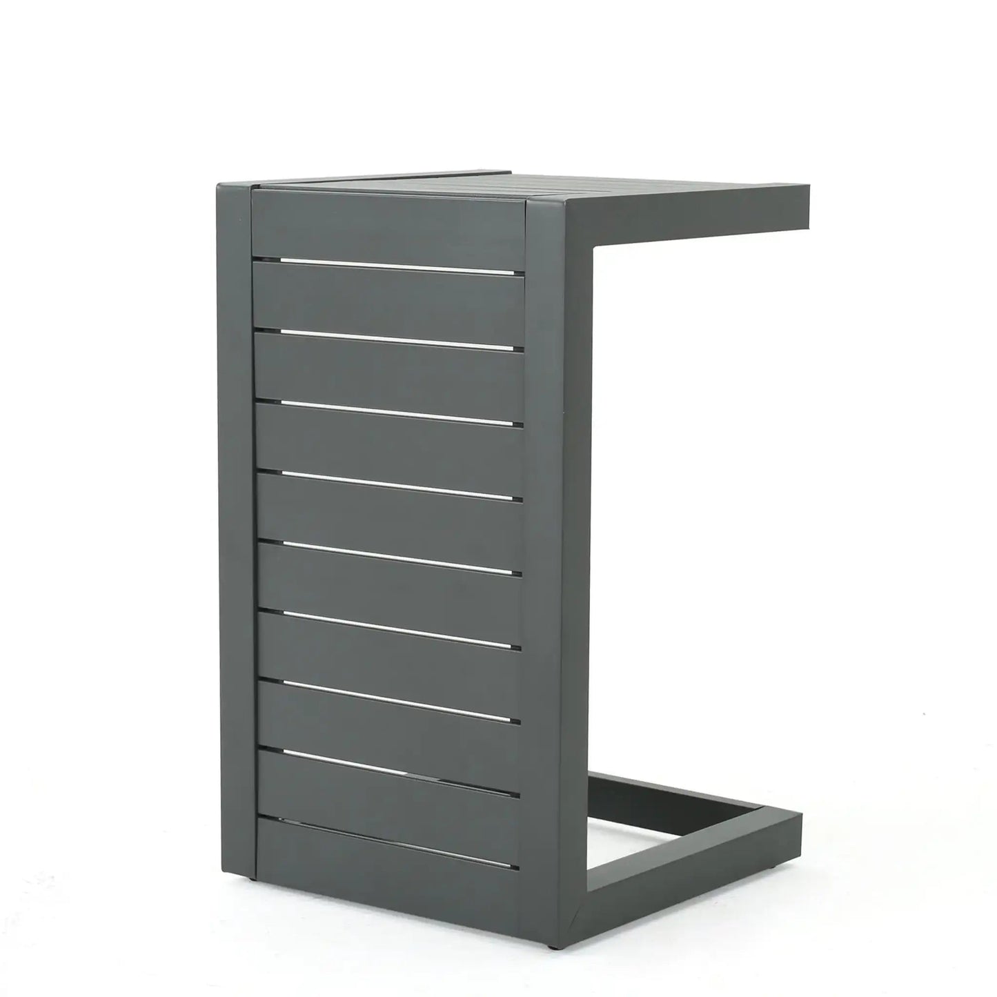 Outdoor Aluminum C Shaped Side Table for Patio