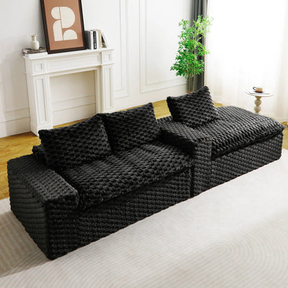Modular Sofa, Convertible Twin Seat with Chaise