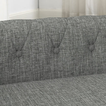 Modern Elegant Rectangle Pet Bed gray woven fabric with tufted edge bolster on Tampa Home & Garden Store