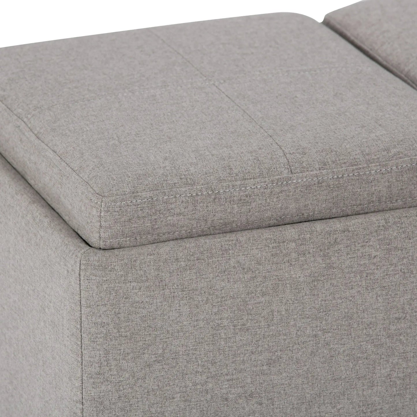 Avalon Upholstered Storage Ottoman With Trays