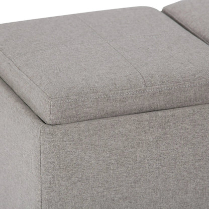 Avalon Upholstered Storage Ottoman With Trays