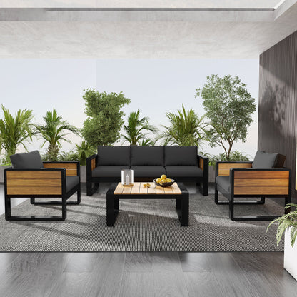 Aluminum Five Seater Sofa and Chair Patio Set