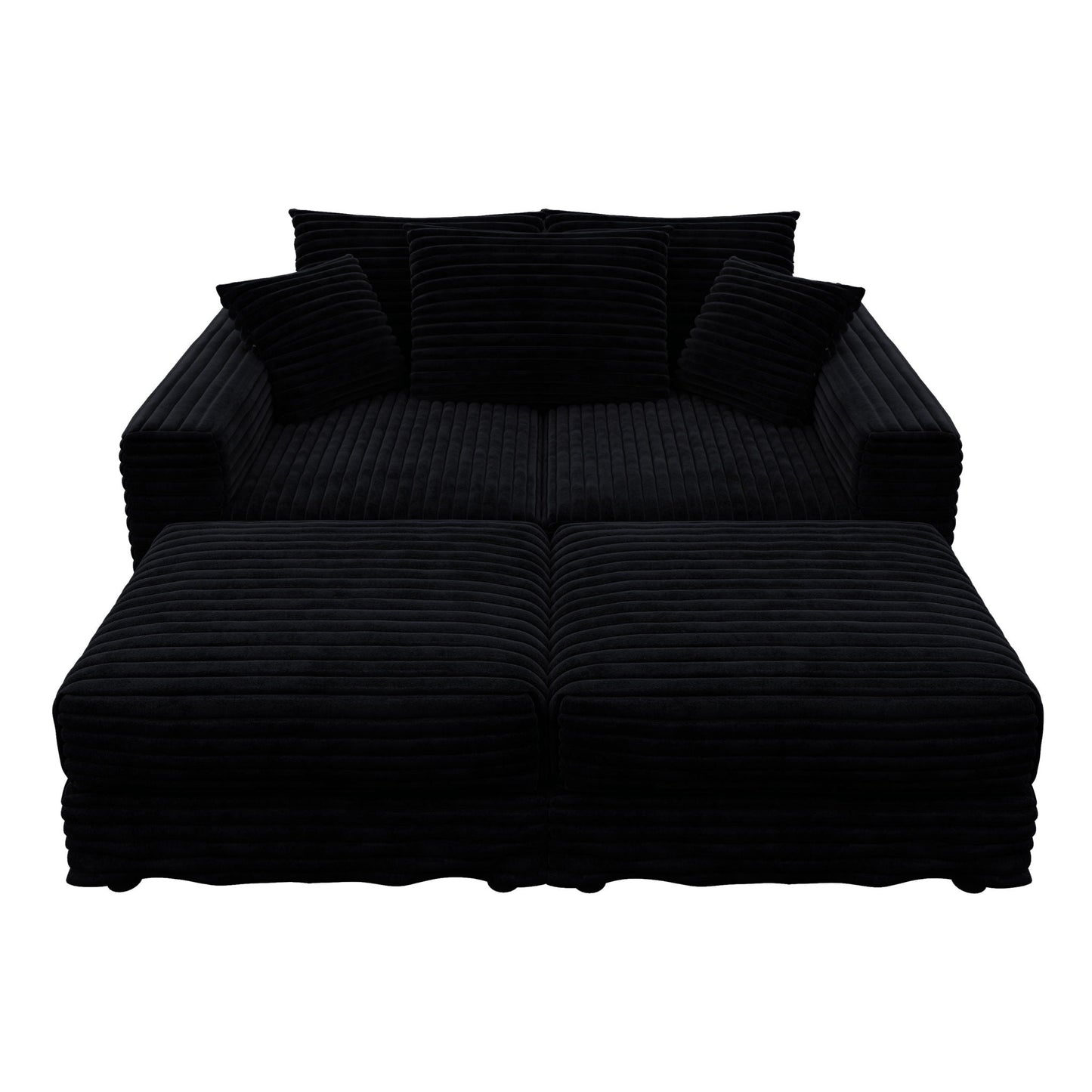 Convertible Sofa With Deep Seat and Pillows