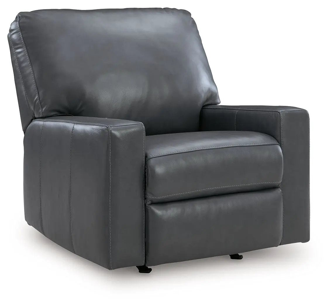 Bolsena Rocker Recliner leather chair in dark gray by Unique Piece Furniture on Tampa Home & Garden Store