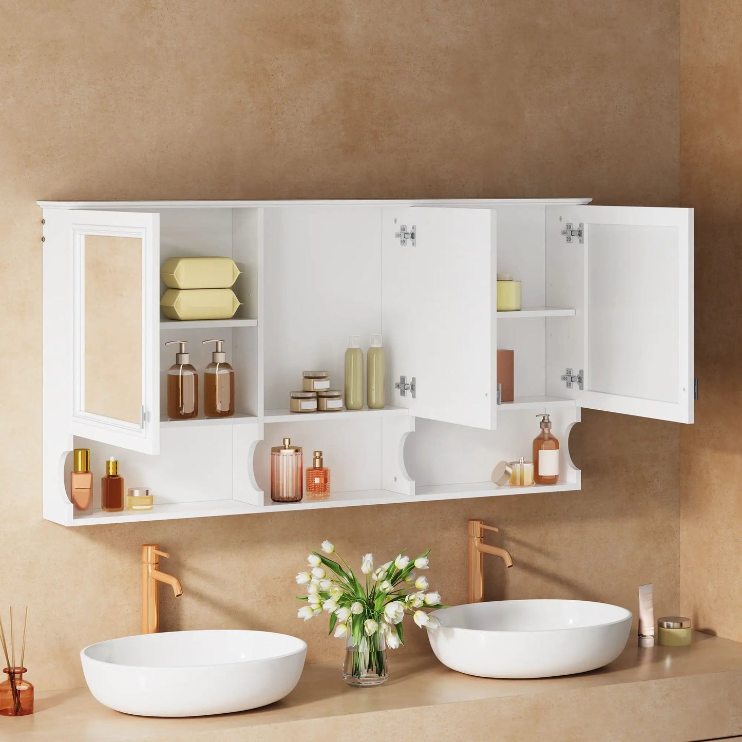 Wall Mounted Mirror and Medicine Cabinet