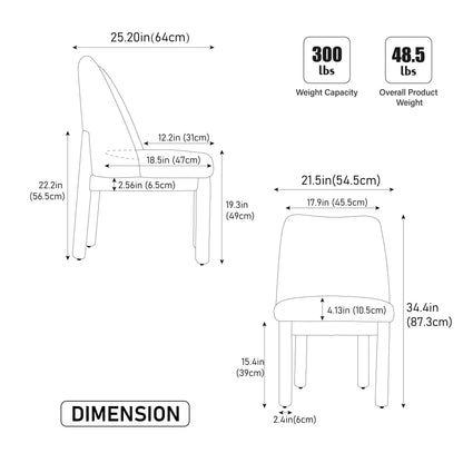 Wide Minimalist Dining Chair for Modern Homes