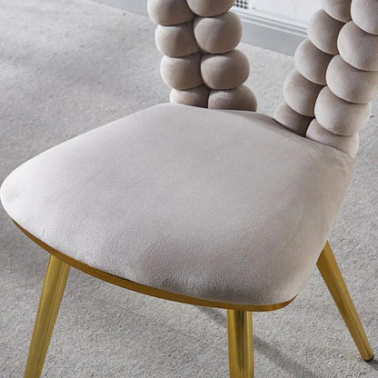 Modern Chair With Iron Tube Legs and Cushions