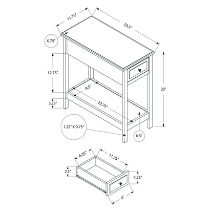 Accent End Table, 2-Tier with drawer, walnut finish, transitional design Unique Piece Furniture on Tampa Home & Garden Store