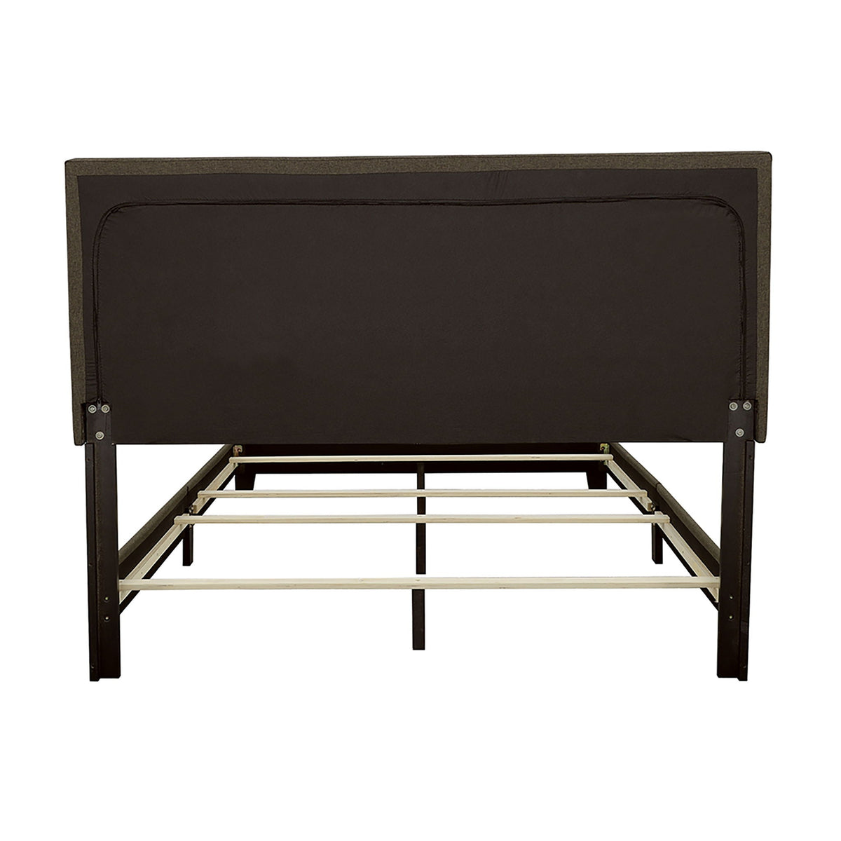 Queen Bed with nailhead trim in charcoal upholstery by HouseOfZazla on Tampa Home & Garden Store