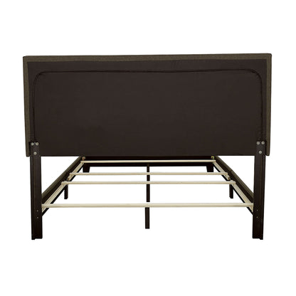 Queen Bed with nailhead trim in charcoal upholstery by HouseOfZazla on Tampa Home & Garden Store