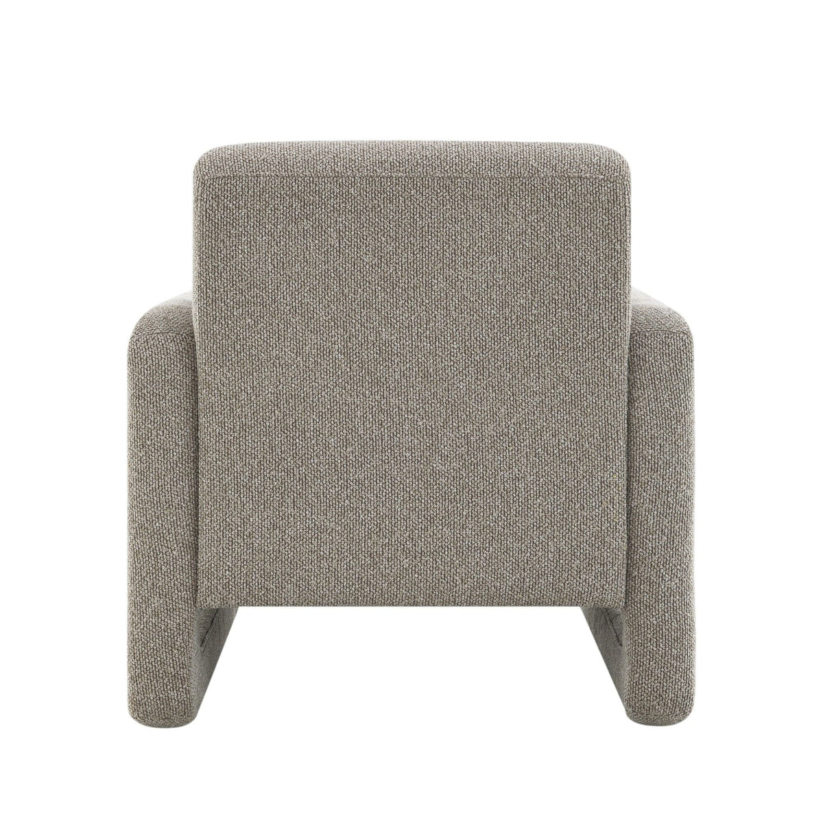 Gray Glenda arm chair with pocket coil support, textured loop upholstery, square legs on Tampa Home & Garden Store