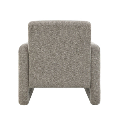 Gray Glenda arm chair with pocket coil support, textured loop upholstery, square legs on Tampa Home & Garden Store