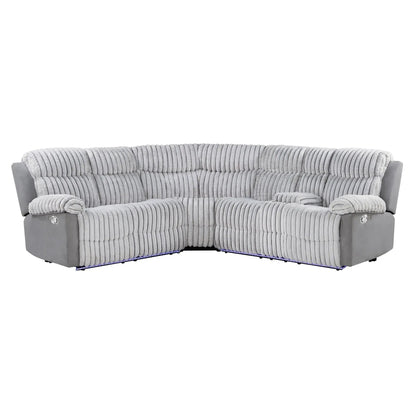 Bruni Sofa With LED Lighting and Manual Recline
