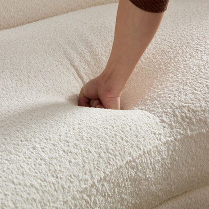 Classic Curved Tight Back Sofa And The Boucle