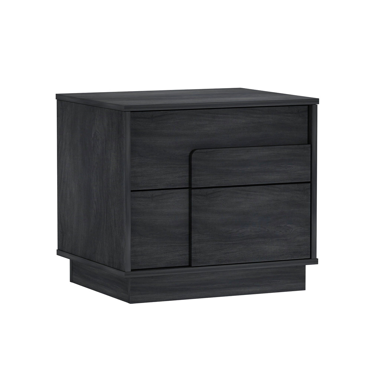 Modern nightstand with push-to-open drawers, dark gray wood by HouseOfZazla, nightstand on Tampa Home & Garden Store