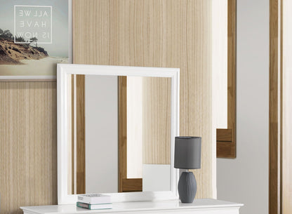 Traditional wall mirror with white wood-veneer frame, HouseOfZazla on Tampa Home & Garden Store