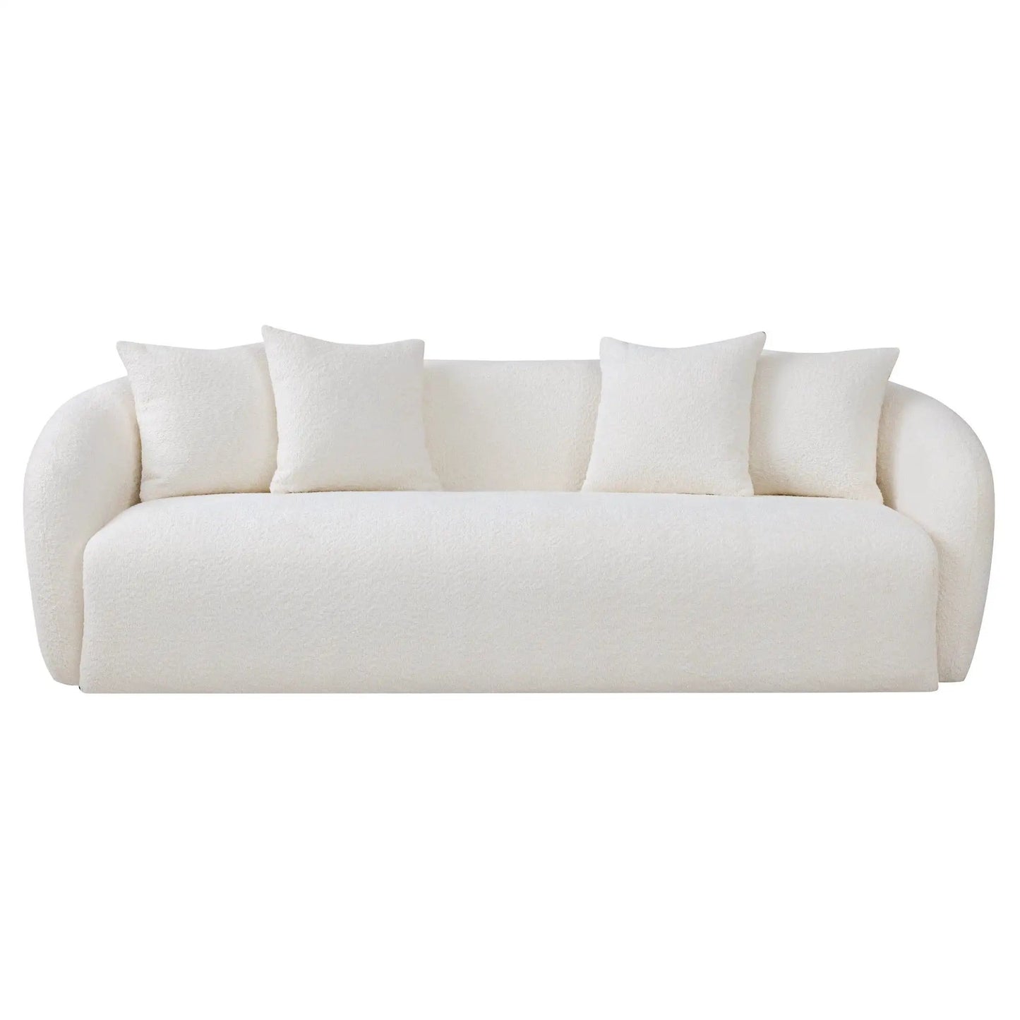 Linden ivory sofa by Unique Piece Furniture, boucle upholstery with plush cushions on Tampa Home & Garden Store