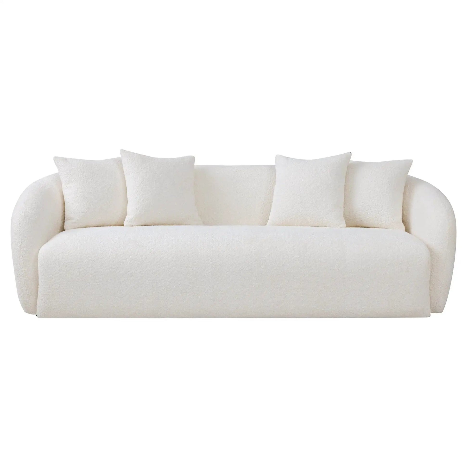 Linden ivory sofa by Unique Piece Furniture, boucle upholstery with plush cushions on Tampa Home & Garden Store