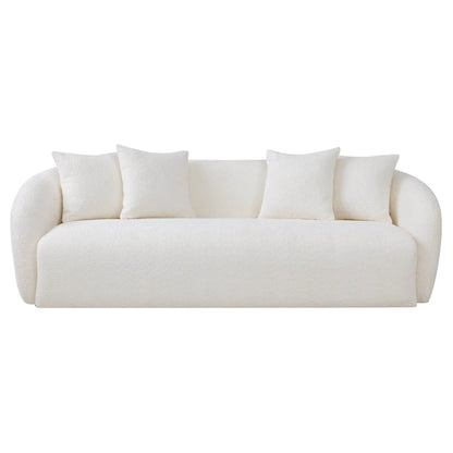 Linden ivory sofa by Unique Piece Furniture, boucle upholstery with plush cushions on Tampa Home & Garden Store