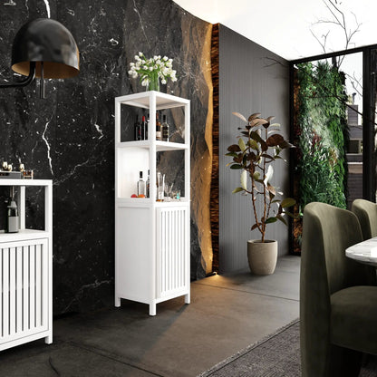 Storage Cabinet with Tall Tower for Bathroom