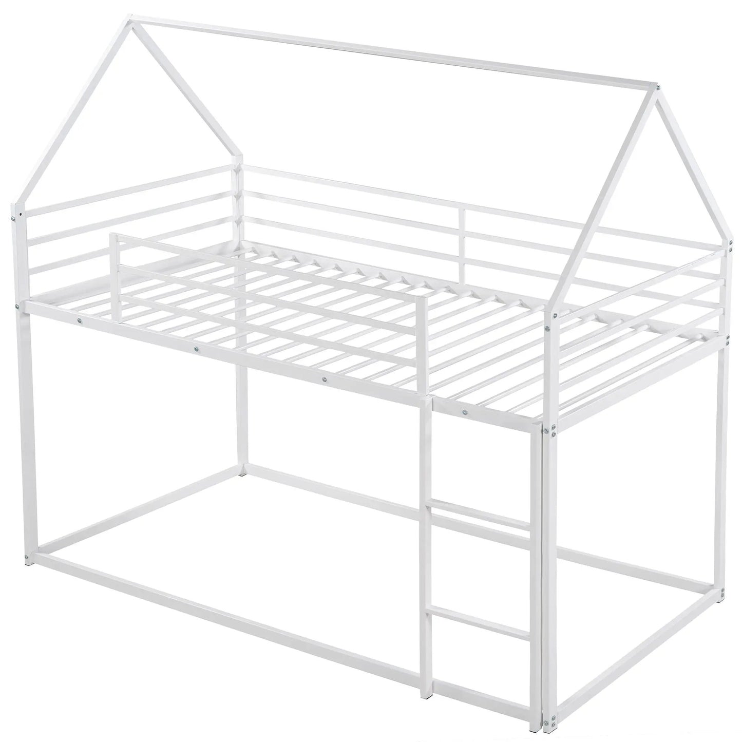 House Bunk Bed With Built In Ladder and Slide