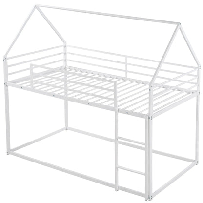 House Bunk Bed With Built In Ladder and Slide