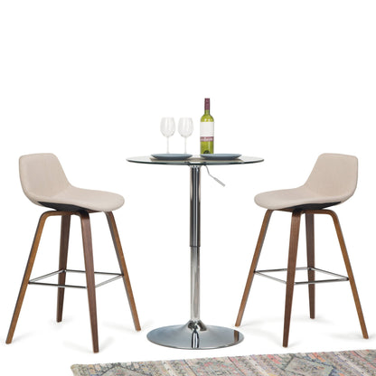 Randolph Bentwood counter stools set of 2, beige seats, wood legs by Unique Piece Furniture on Tampa Home & Garden Store