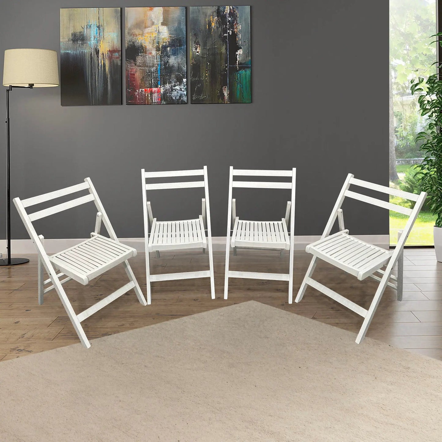Solid Wood Foldable Event Chair Set of 4