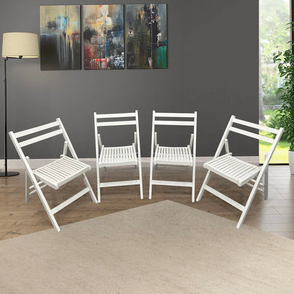 Solid Wood Foldable Event Chair Set of 4