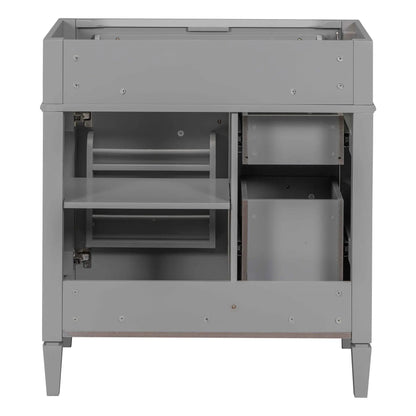 Bathroom vanity base with 2 drawers and tip-out drawer in gray by Unique Piece Furniture on Tampa Home & Garden Store